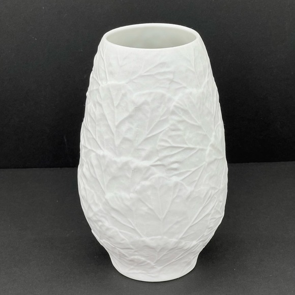 German Porcelain Op Art Leaf Vases by Heinrich Selb, 1970s - Picture 1 of 4